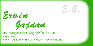 ervin gajdan business card